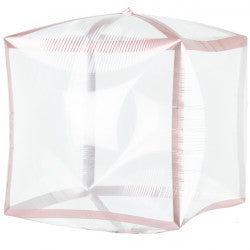 Rose Gold Trimz Cubez Balloon - (3ct) 15"/38cm w x 15"/38cm