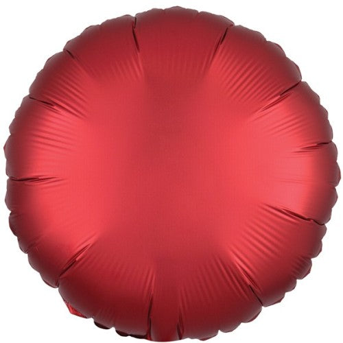 Satin Luxe Sangria Round Balloons - 18" Foil