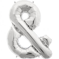 Silver '&' Symbol Balloon - 16" Foil