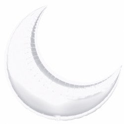 Silver Crescent Supershape Balloon - 26"/53cm Foil (3ct)