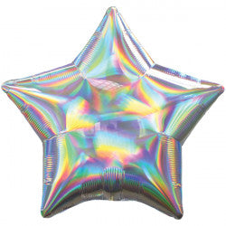 Silver Iridescent Star Standard Holographic - Foil