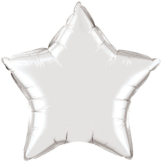 Silver Star Balloon - 20" Foil