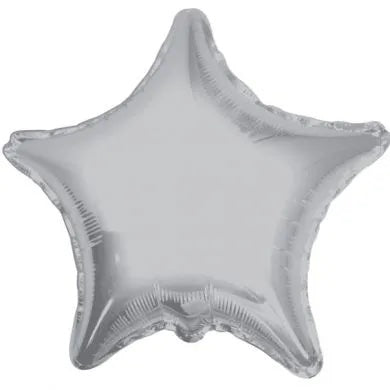 Silver Star Balloon - 22" Foil