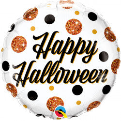 Sparkly Dots Halloween Balloon - Foil 18"