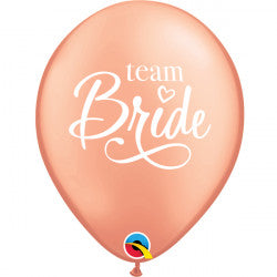 Rose Gold Team Bride Balloons - 11" Latex (25ct)