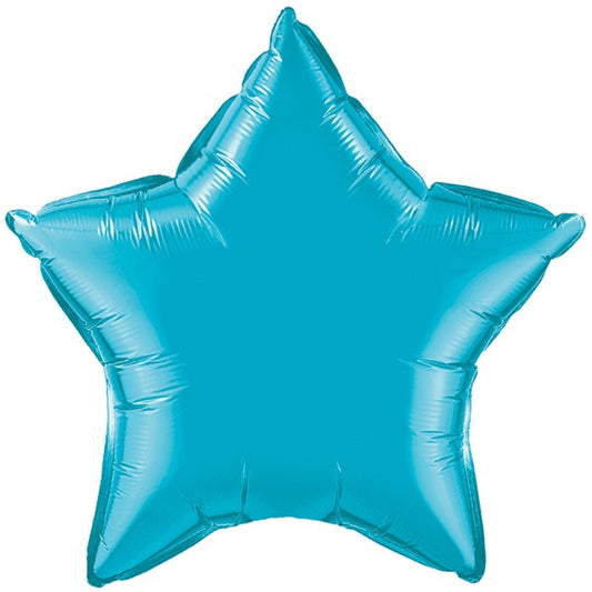 Turquoise Star Balloon - 20" Foil