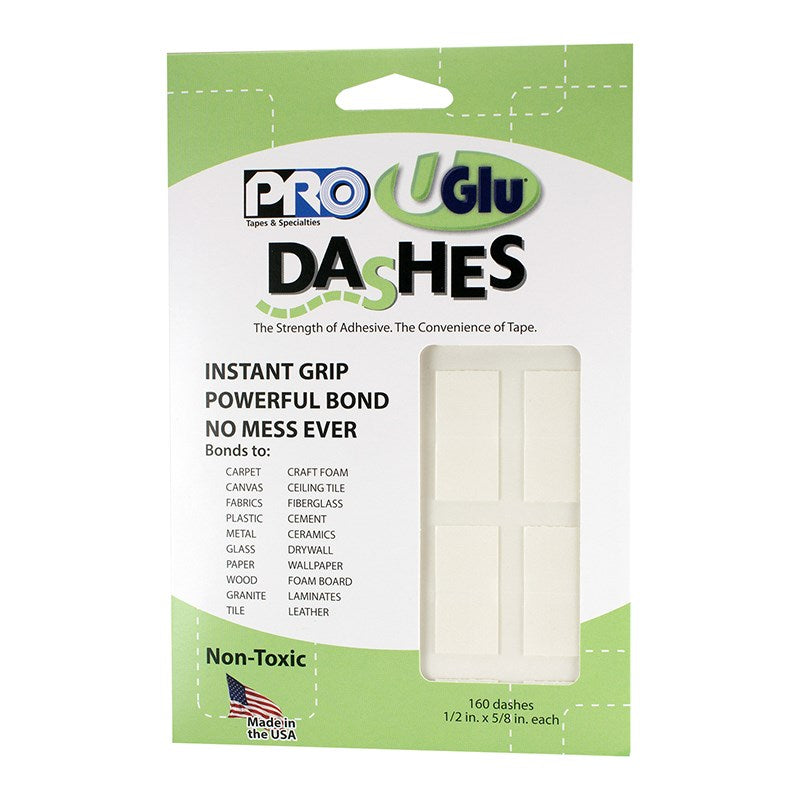 UGLU 600 Adhesive Dashes 13mm X 15mm - (160 Dashes)