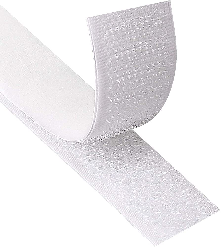 VELCRO White Hooks & Loop strips on a Roll - (50mm x 5M)