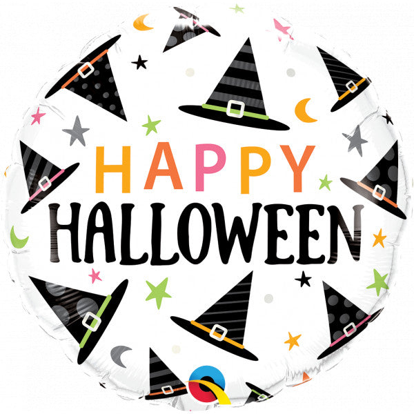 WITCHES HATS PATTERN HALLOWEEN Balloon - 18" Foil
